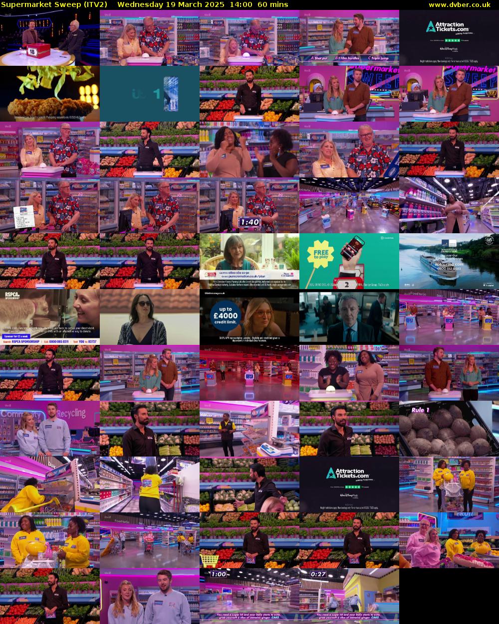 Supermarket Sweep (ITV2) Wednesday 19 March 2025 14:00 - 15:00