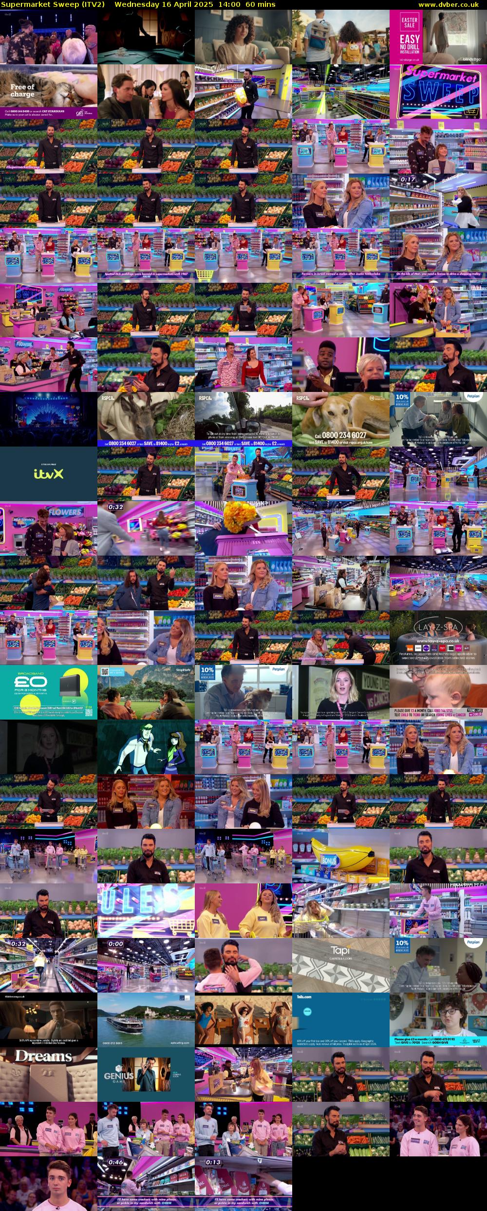 Supermarket Sweep (ITV2) Wednesday 16 April 2025 14:00 - 15:00