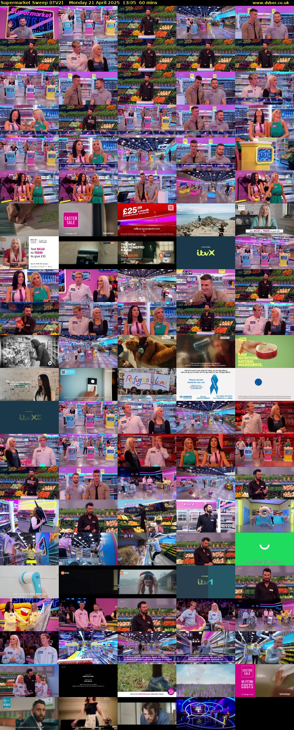 Supermarket Sweep (ITV2) Monday 21 April 2025 13:05 - 14:05