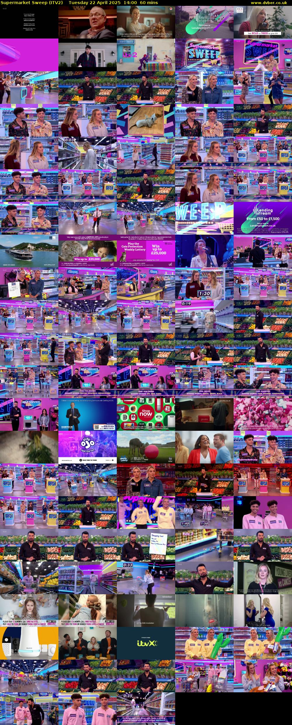 Supermarket Sweep (ITV2) Tuesday 22 April 2025 14:00 - 15:00