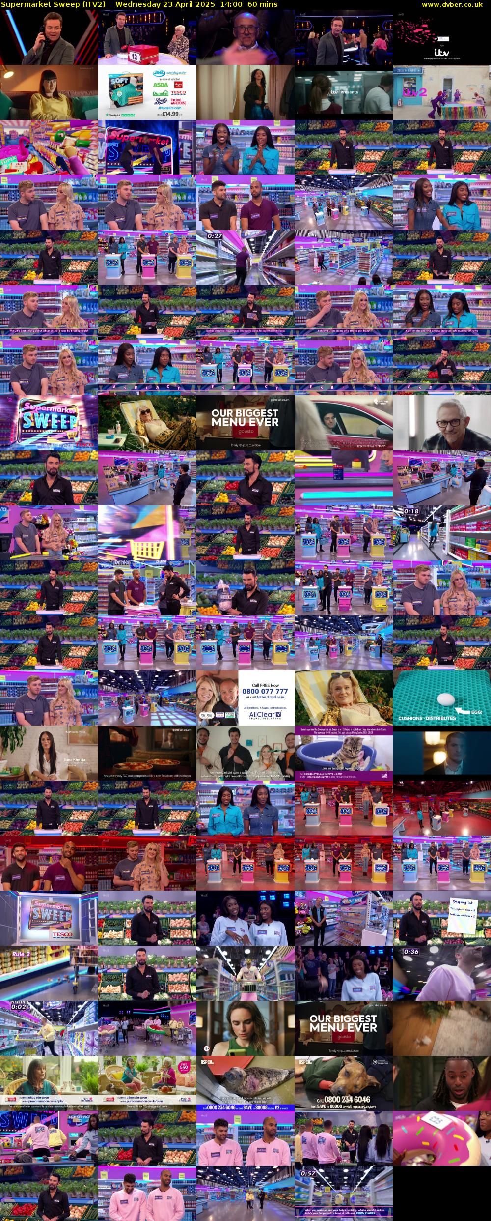 Supermarket Sweep (ITV2) Wednesday 23 April 2025 14:00 - 15:00
