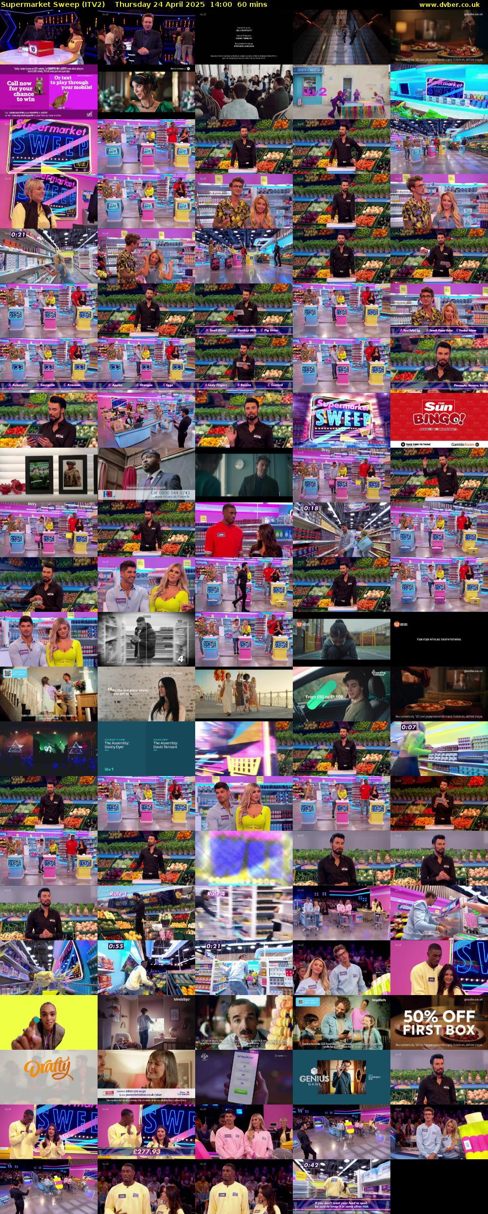 Supermarket Sweep (ITV2) Thursday 24 April 2025 14:00 - 15:00