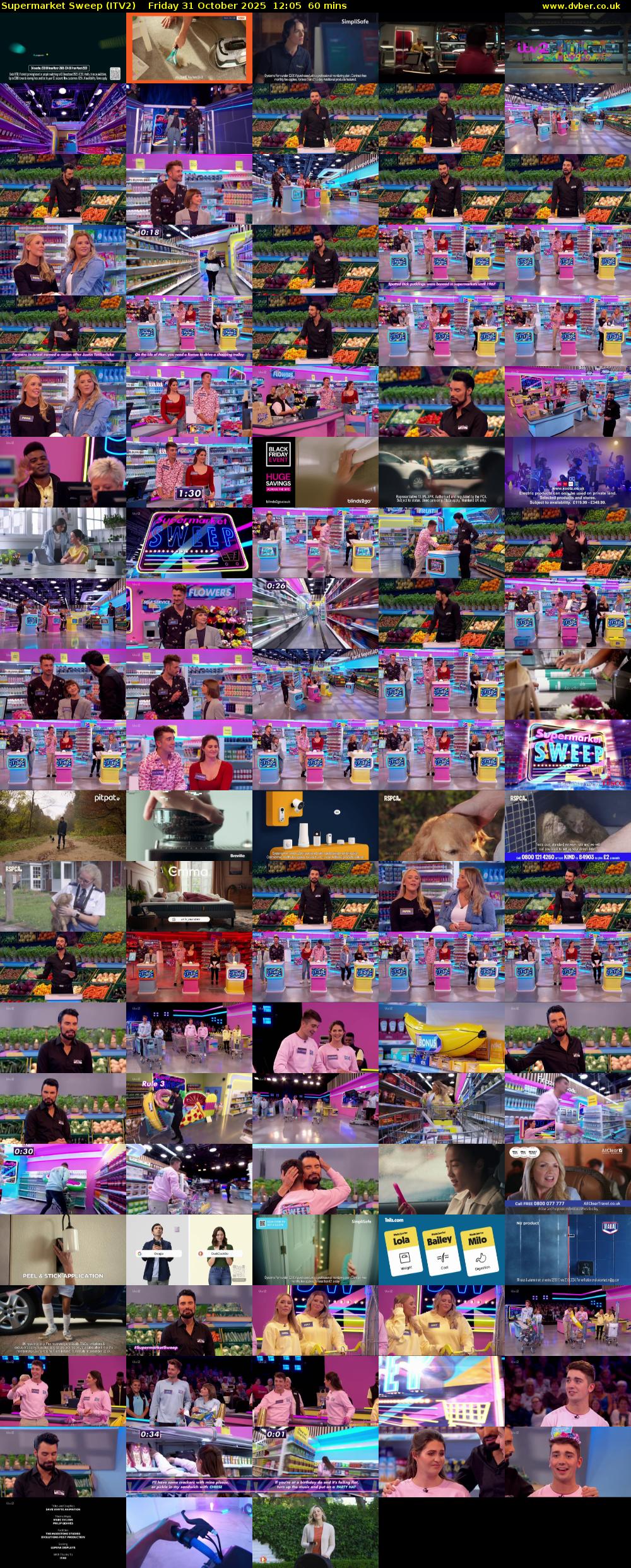 Supermarket Sweep (ITV2) Friday 31 October 2025 12:05 - 13:05