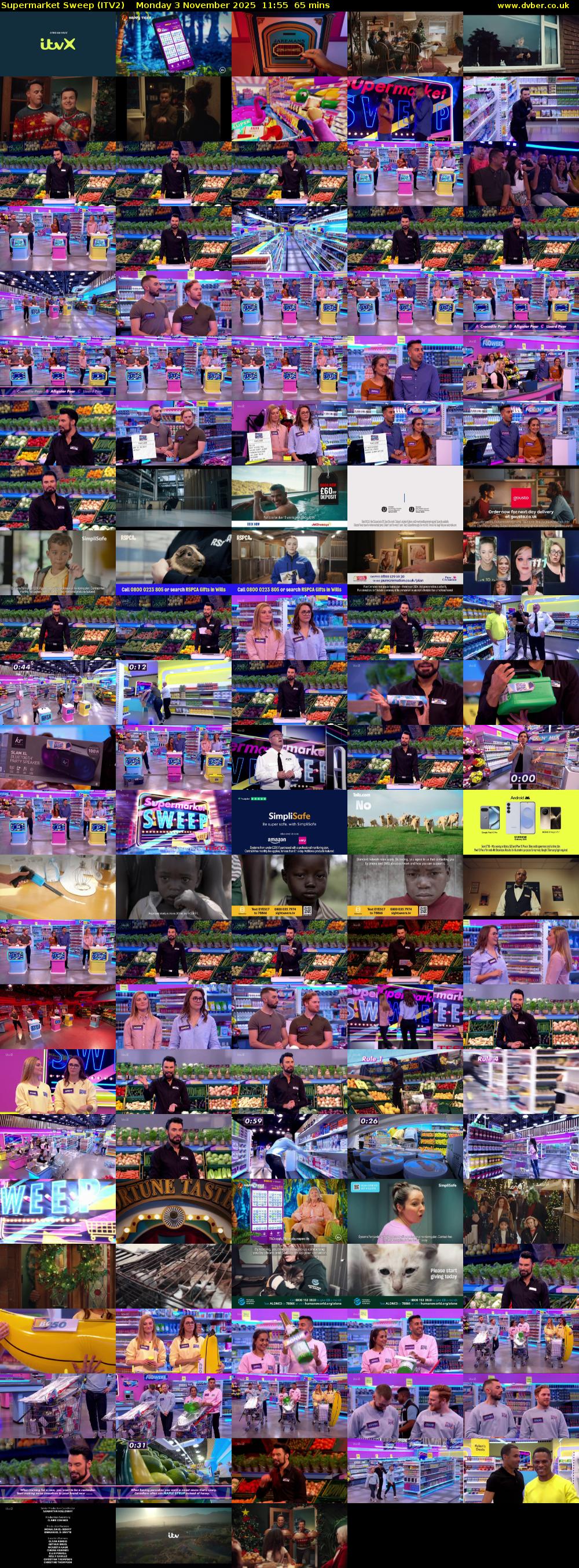 Supermarket Sweep (ITV2) Monday 3 November 2025 11:55 - 13:00
