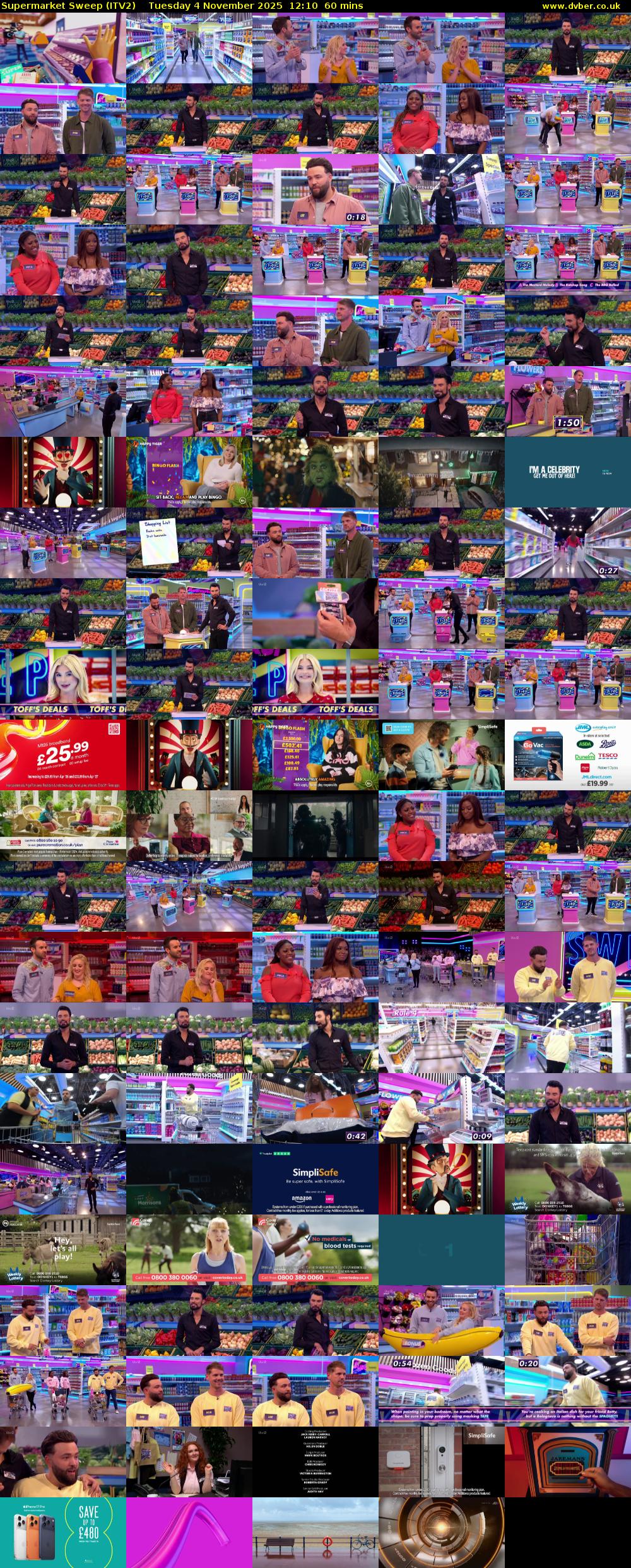 Supermarket Sweep (ITV2) Tuesday 4 November 2025 12:10 - 13:10