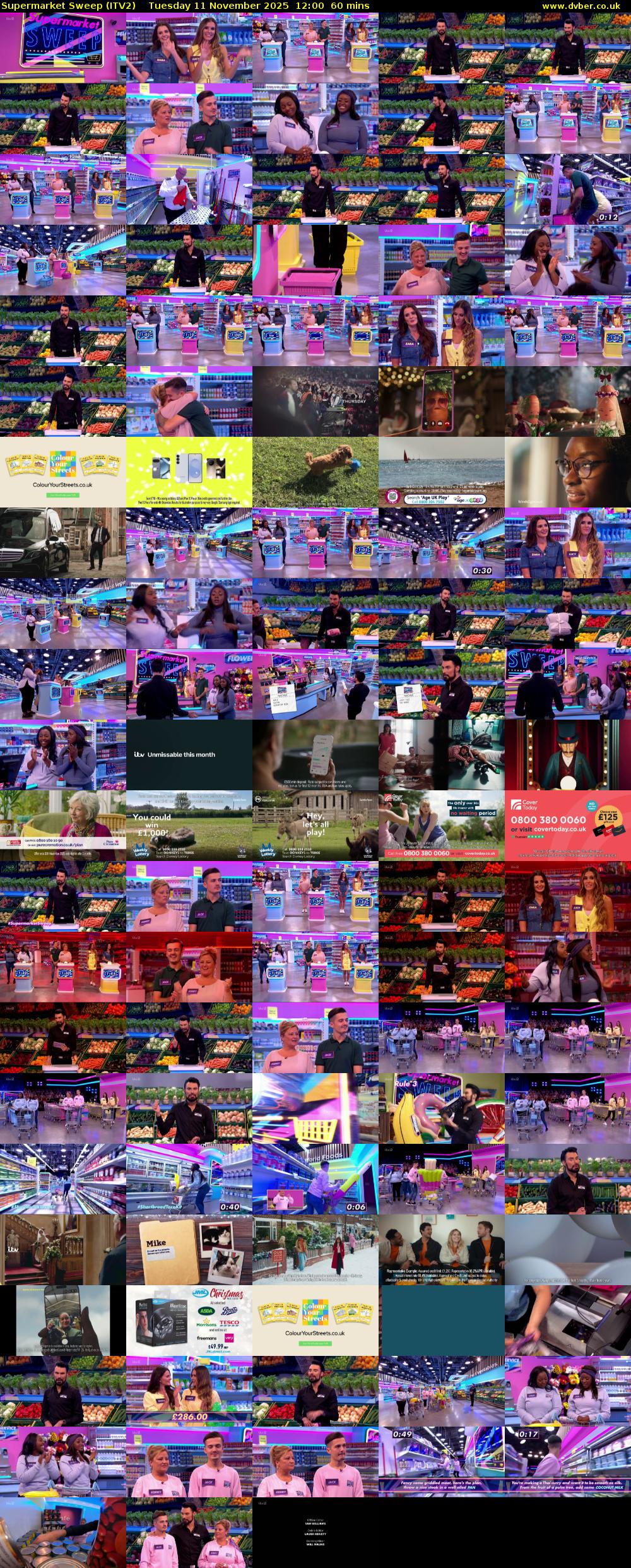 Supermarket Sweep (ITV2) Tuesday 11 November 2025 12:00 - 13:00