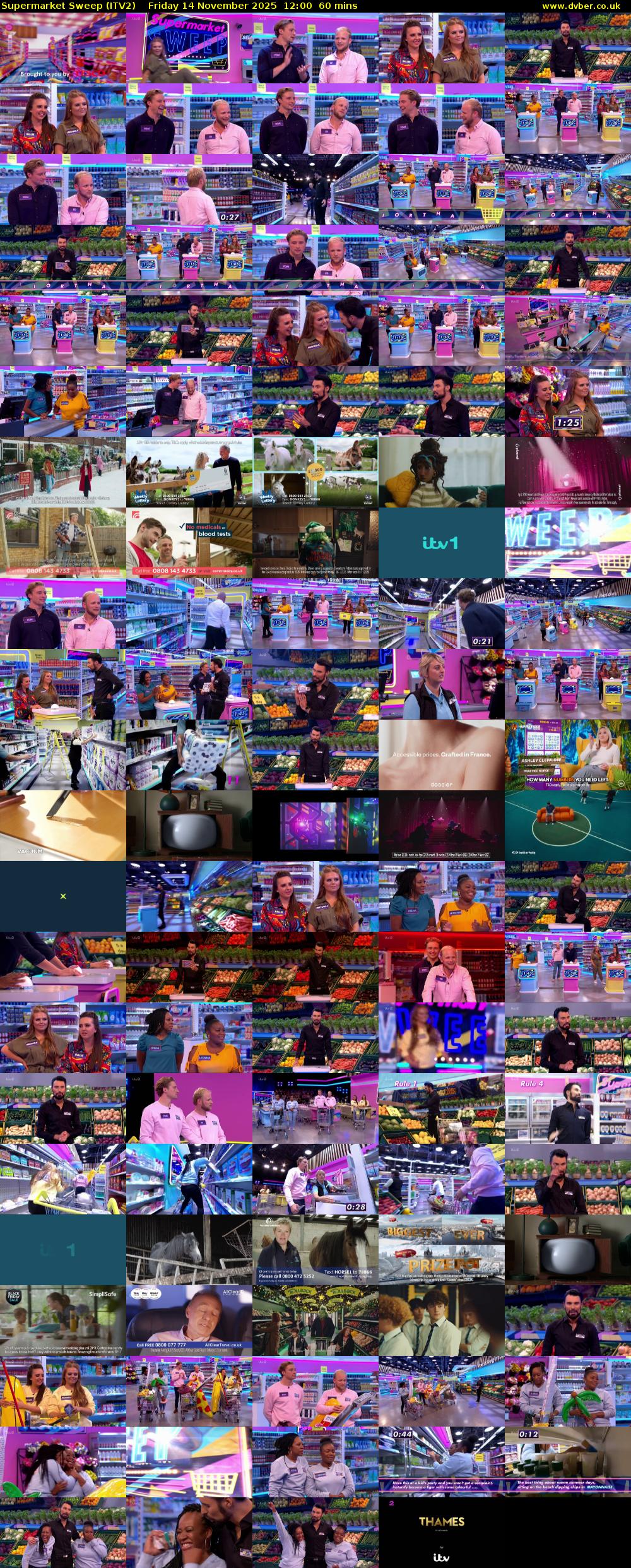 Supermarket Sweep (ITV2) Friday 14 November 2025 12:00 - 13:00