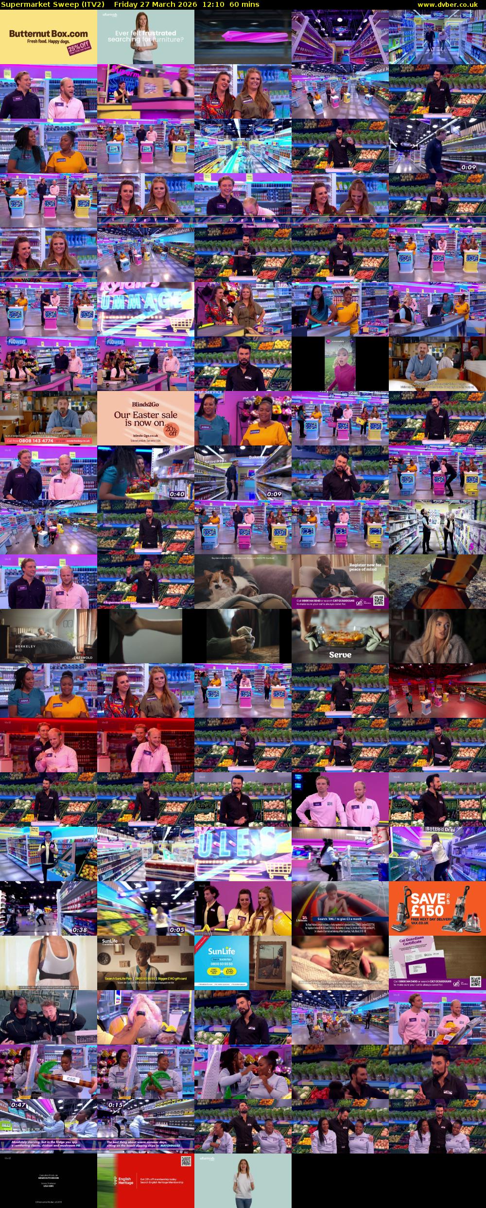 Supermarket Sweep (ITV2) Friday 27 March 2026 12:10 - 13:10