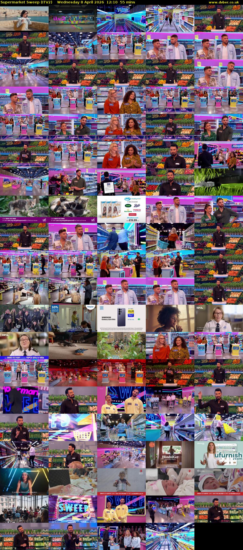 Supermarket Sweep (ITV2) Wednesday 8 April 2026 12:10 - 13:05