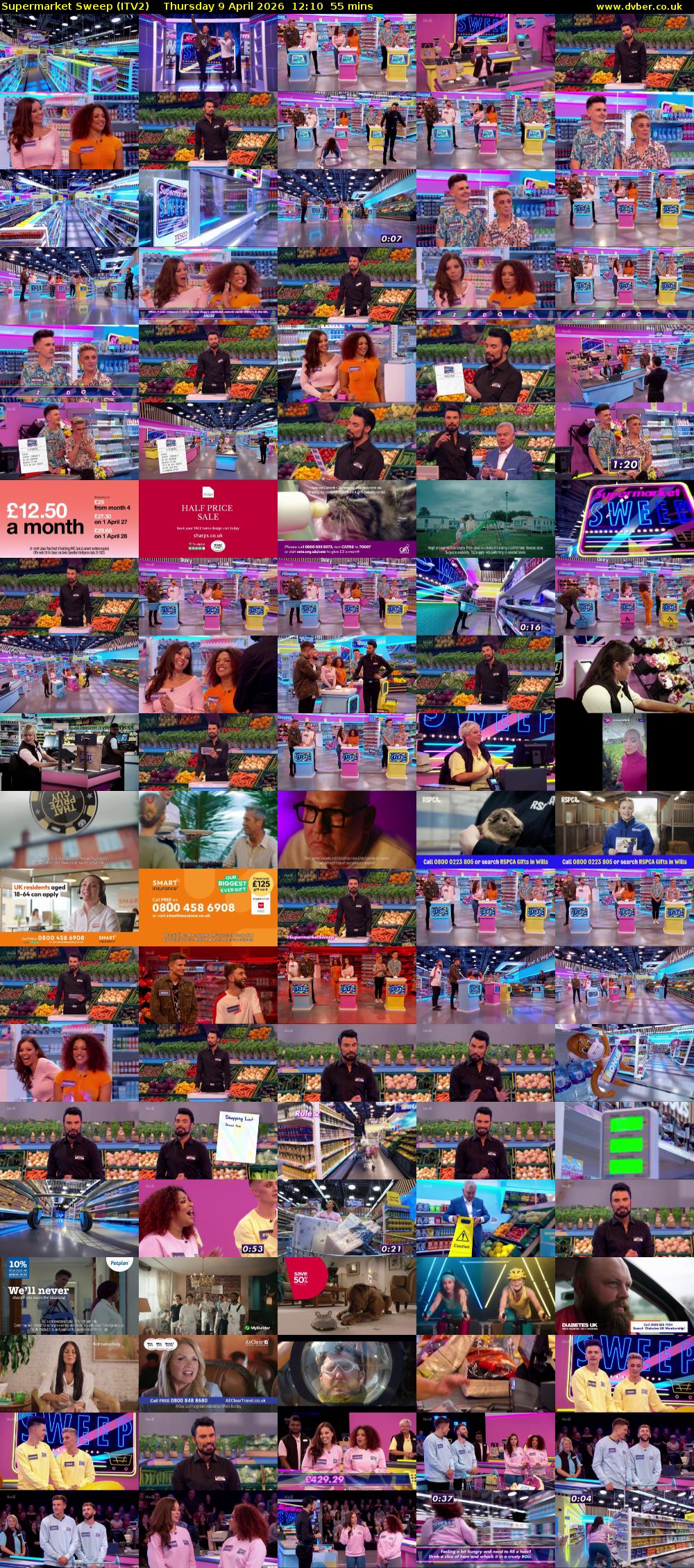 Supermarket Sweep (ITV2) Thursday 9 April 2026 12:10 - 13:05