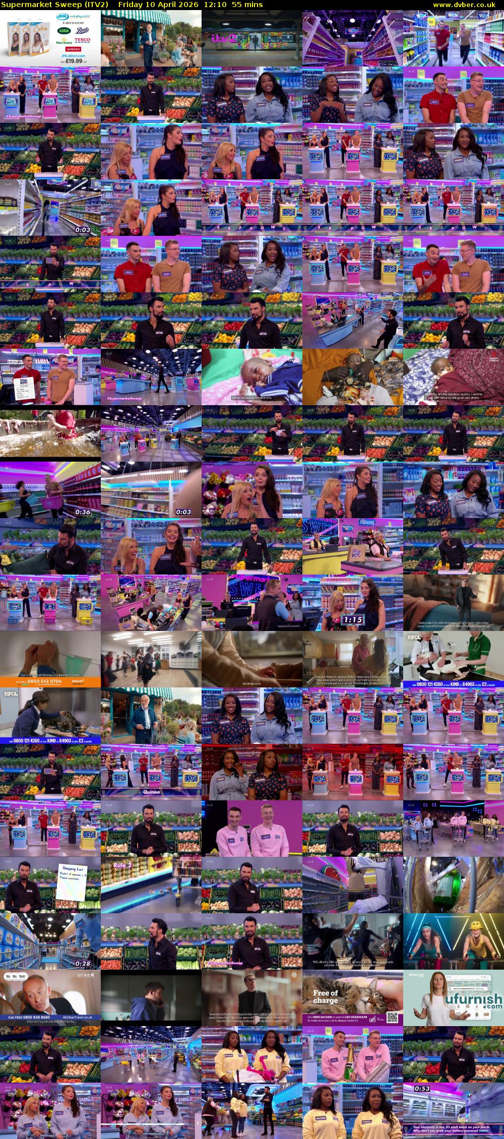 Supermarket Sweep (ITV2) Friday 10 April 2026 12:10 - 13:05