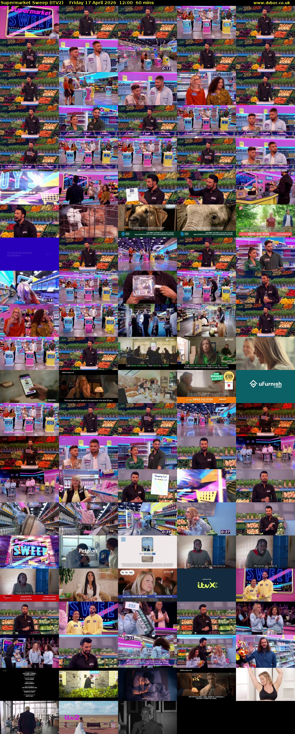 Supermarket Sweep (ITV2) Friday 17 April 2026 12:00 - 13:00