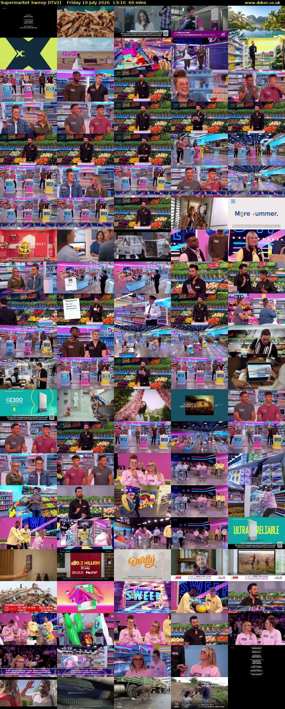 Supermarket Sweep (ITV2) Friday 10 July 2026 13:10 - 14:10