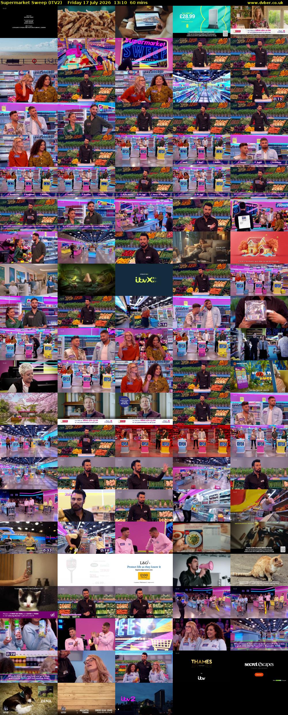 Supermarket Sweep (ITV2) Friday 17 July 2026 13:10 - 14:10