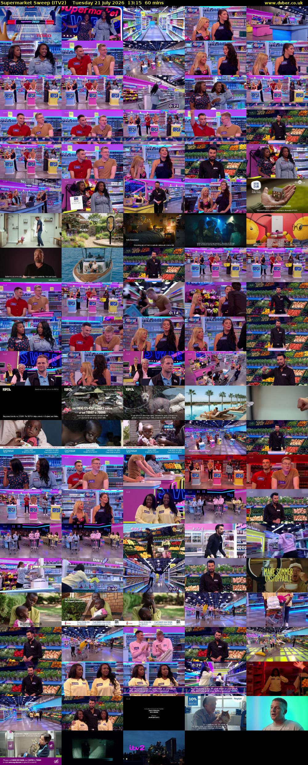 Supermarket Sweep (ITV2) Tuesday 21 July 2026 13:15 - 14:15