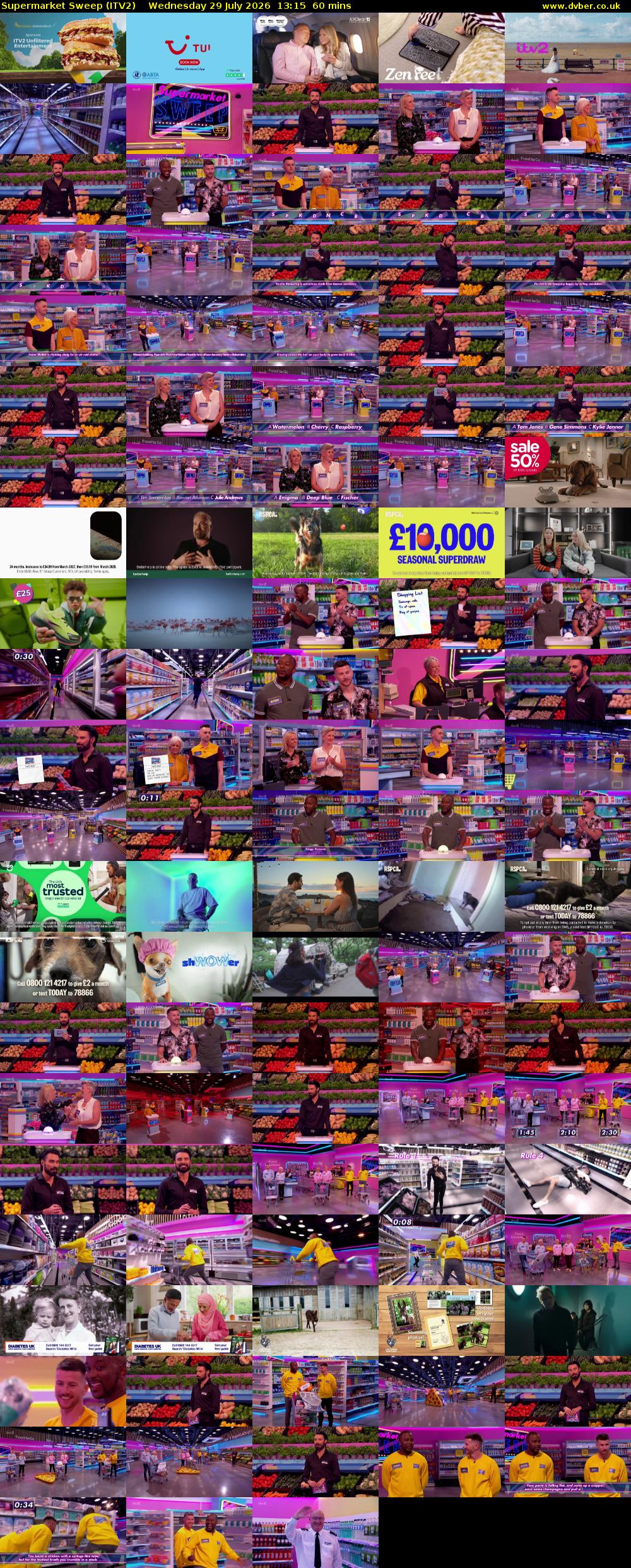 Supermarket Sweep (ITV2) Wednesday 29 July 2026 13:15 - 14:15