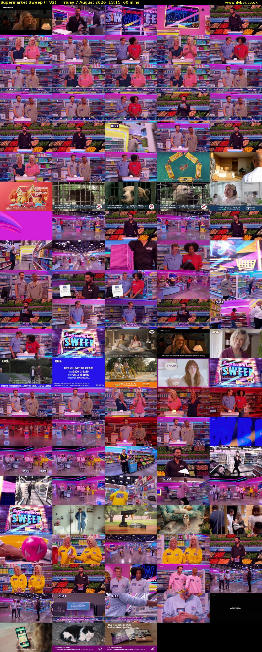 Supermarket Sweep (ITV2) Friday 7 August 2026 13:15 - 14:15
