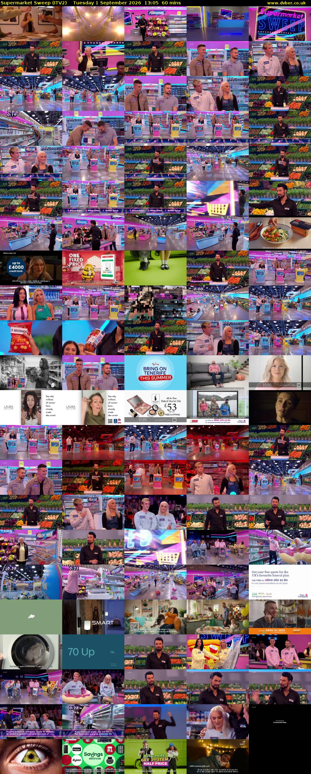 Supermarket Sweep (ITV2) Tuesday 1 September 2026 13:05 - 14:05