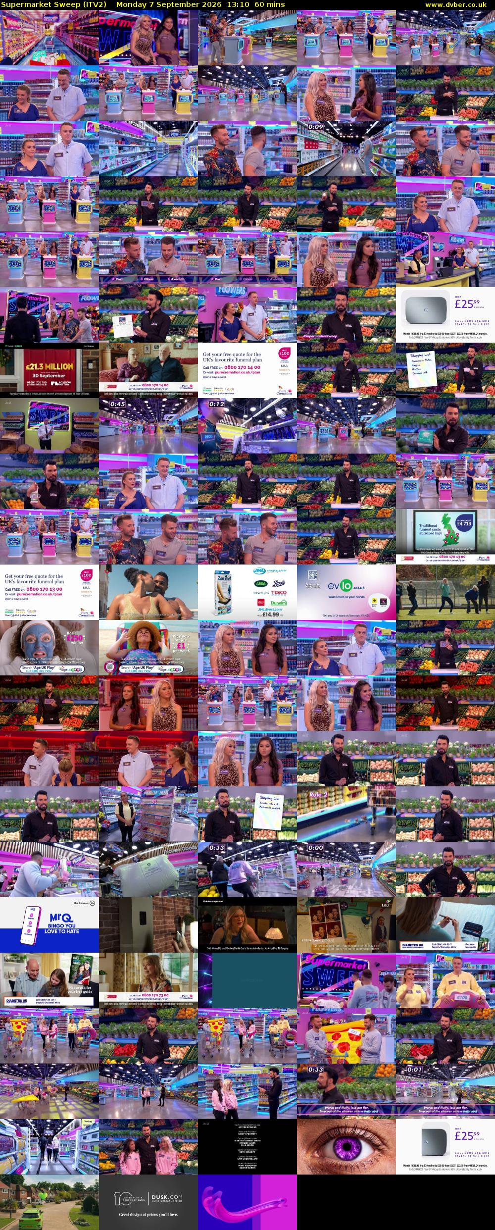 Supermarket Sweep (ITV2) Monday 7 September 2026 13:10 - 14:10