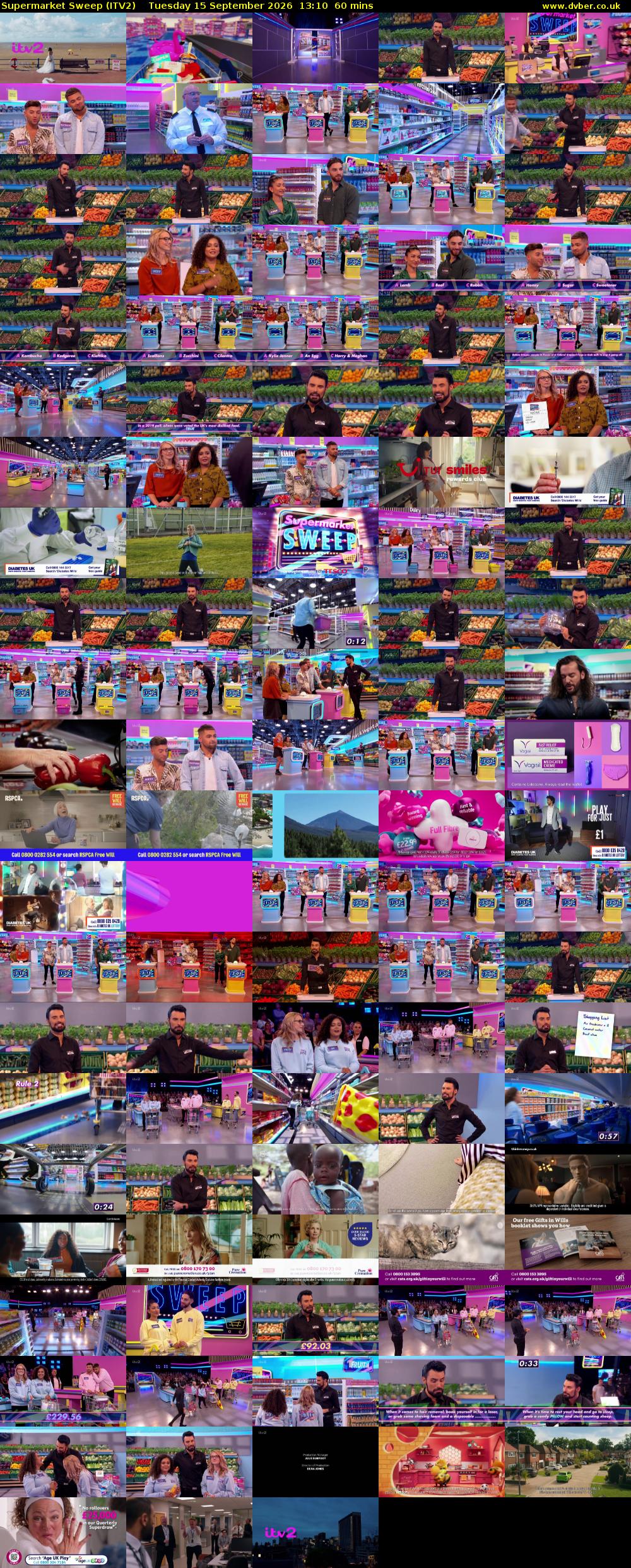Supermarket Sweep (ITV2) Tuesday 15 September 2026 13:10 - 14:10