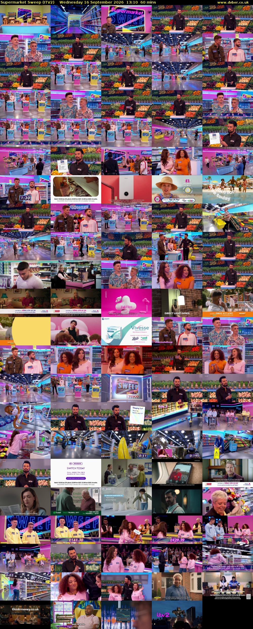 Supermarket Sweep (ITV2) Wednesday 16 September 2026 13:10 - 14:10