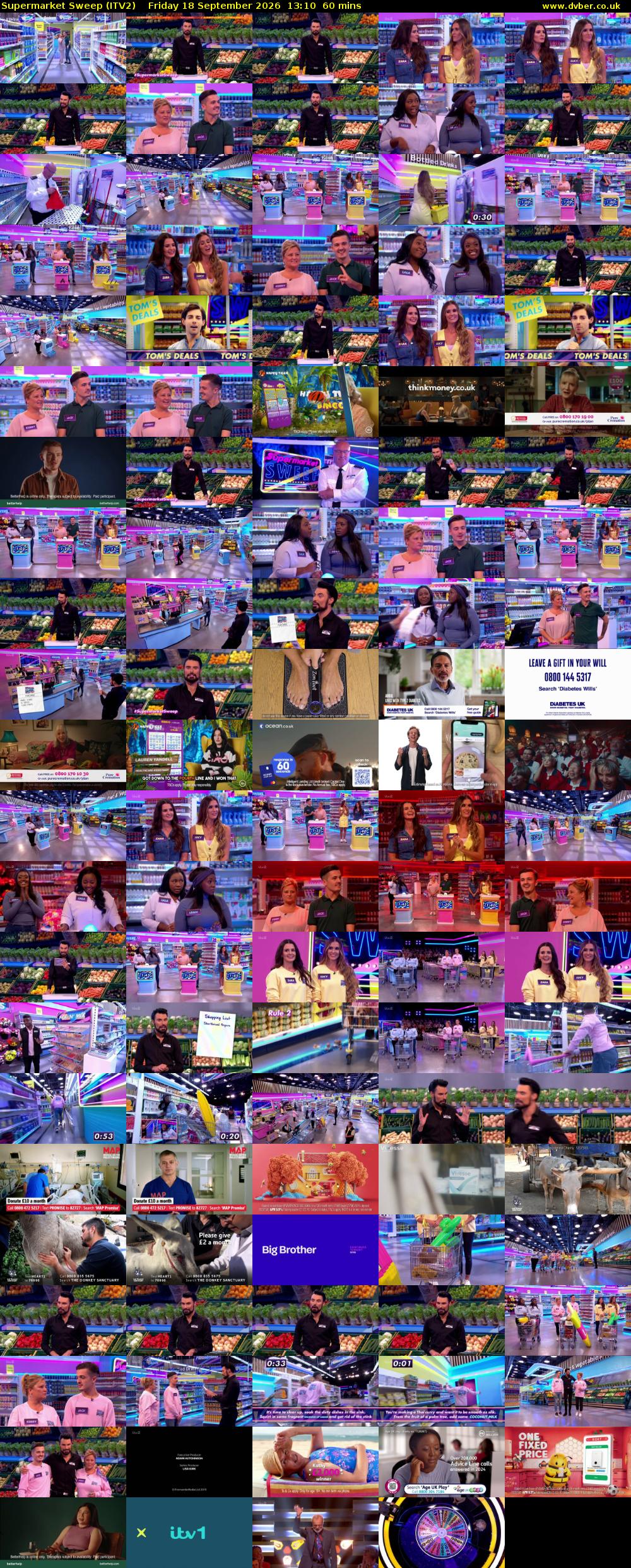 Supermarket Sweep (ITV2) Friday 18 September 2026 13:10 - 14:10