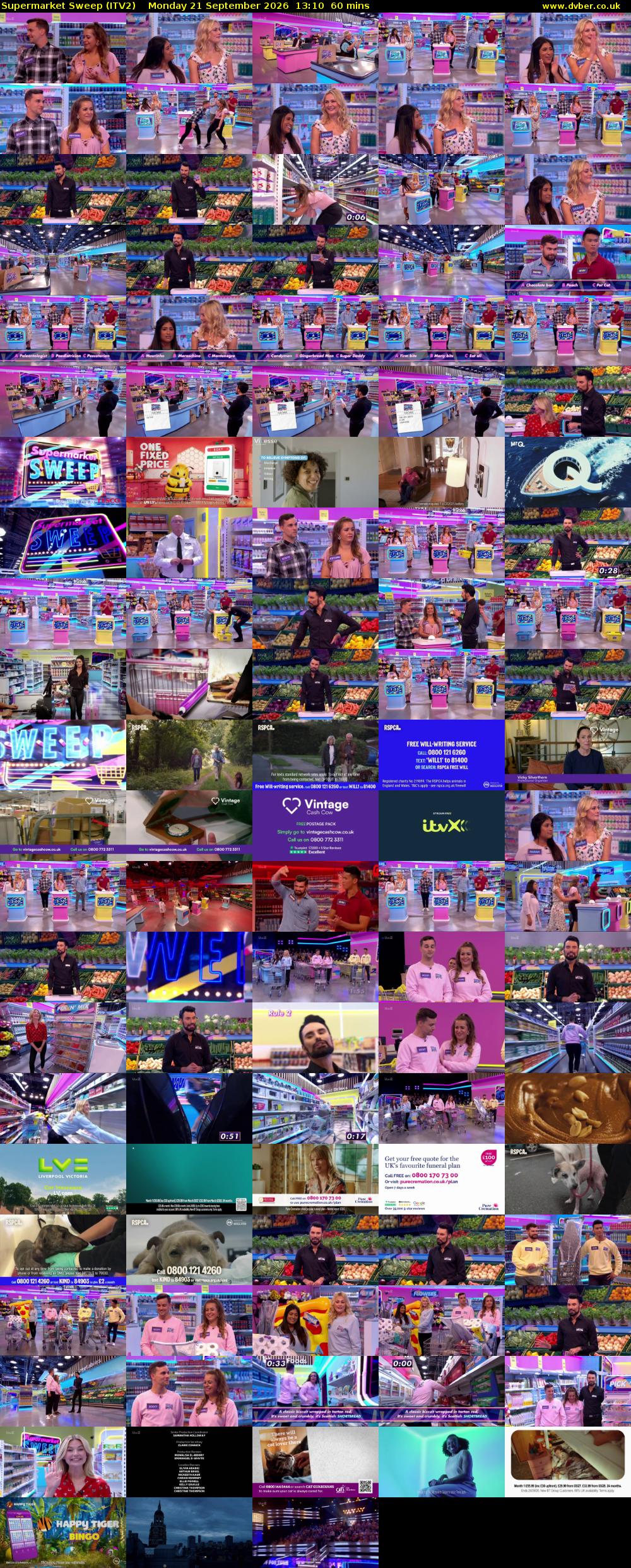 Supermarket Sweep (ITV2) Monday 21 September 2026 13:10 - 14:10