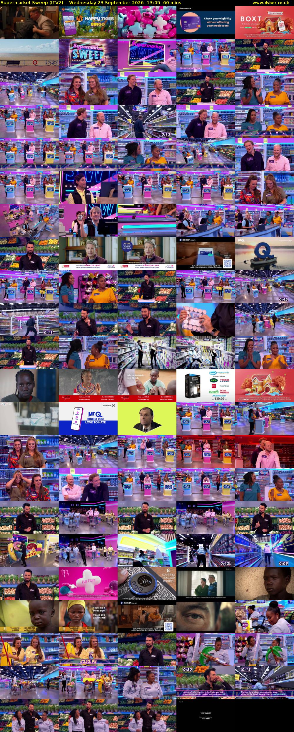 Supermarket Sweep (ITV2) Wednesday 23 September 2026 13:05 - 14:05