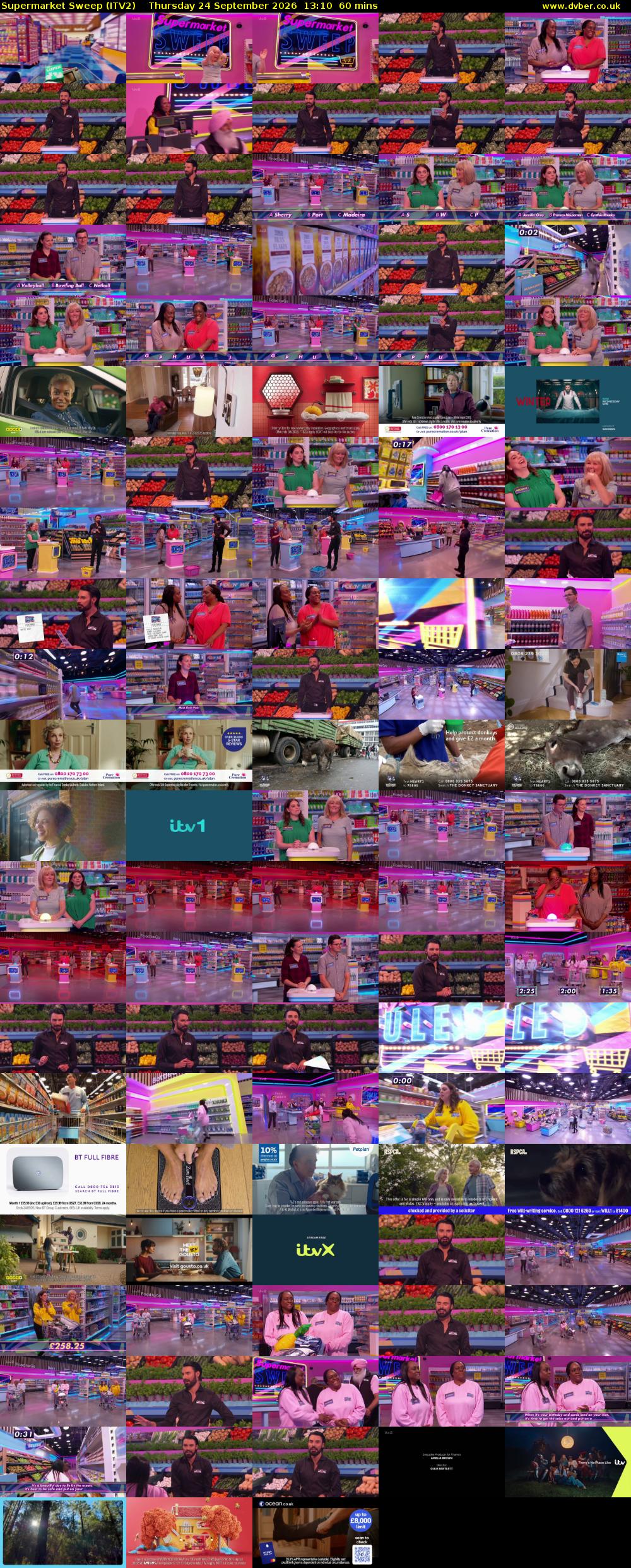 Supermarket Sweep (ITV2) Thursday 24 September 2026 13:10 - 14:10