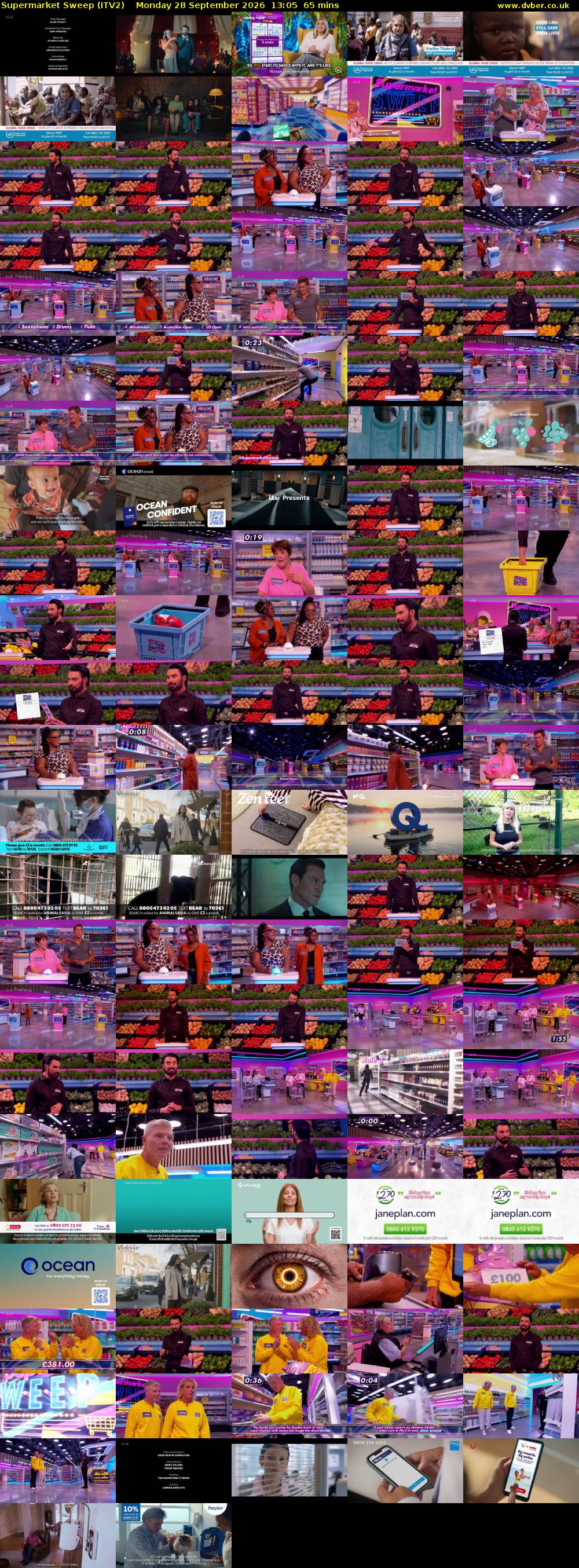 Supermarket Sweep (ITV2) Monday 28 September 2026 13:05 - 14:10