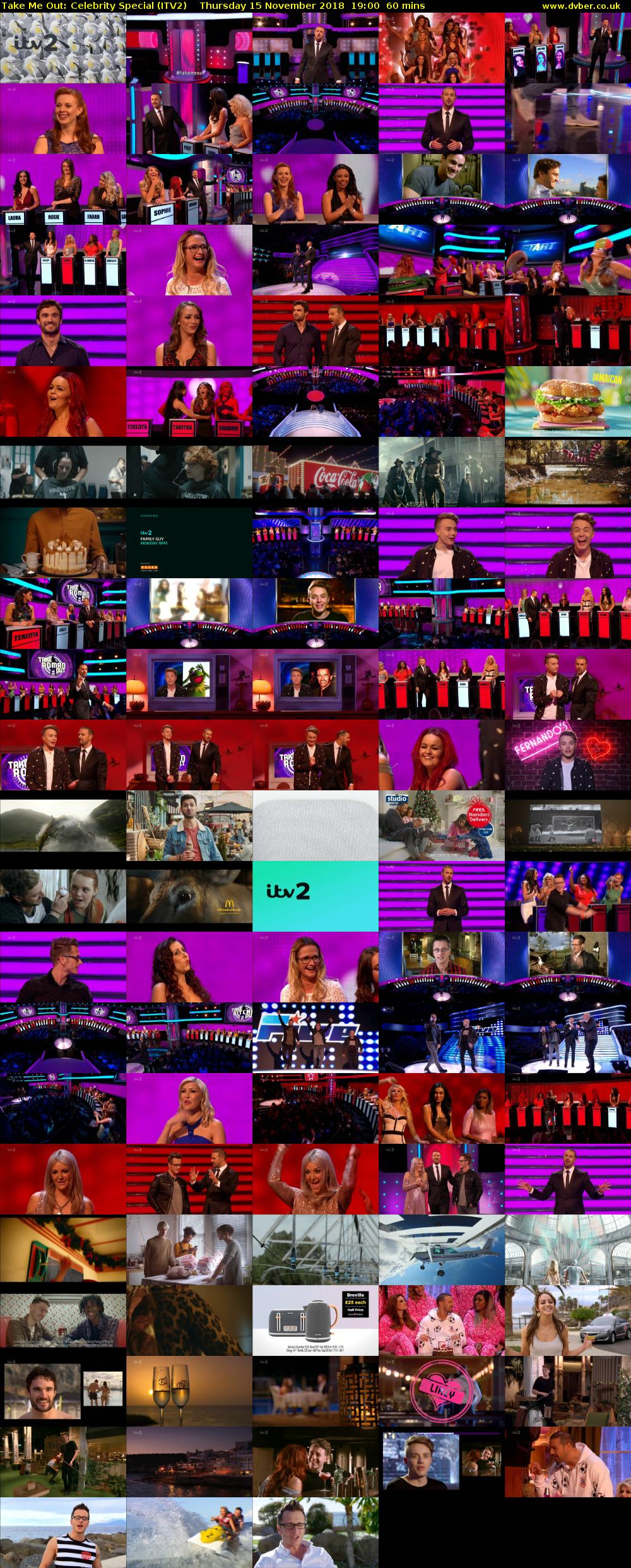 Take Me Out: Celebrity Special (ITV2) Thursday 15 November 2018 19:00 - 20:00