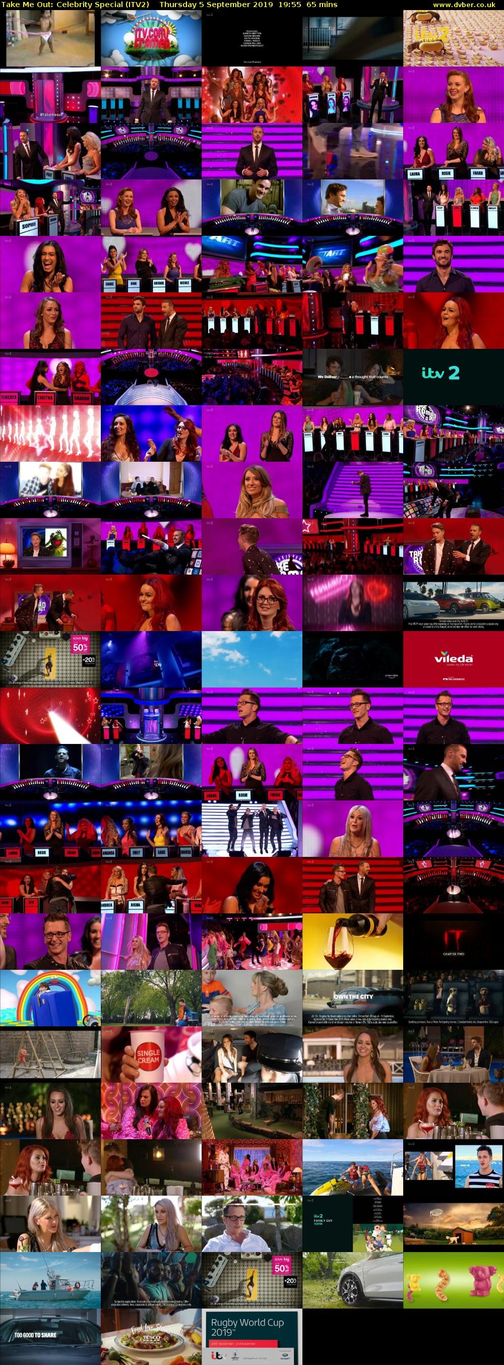Take Me Out: Celebrity Special (ITV2) Thursday 5 September 2019 19:55 - 21:00