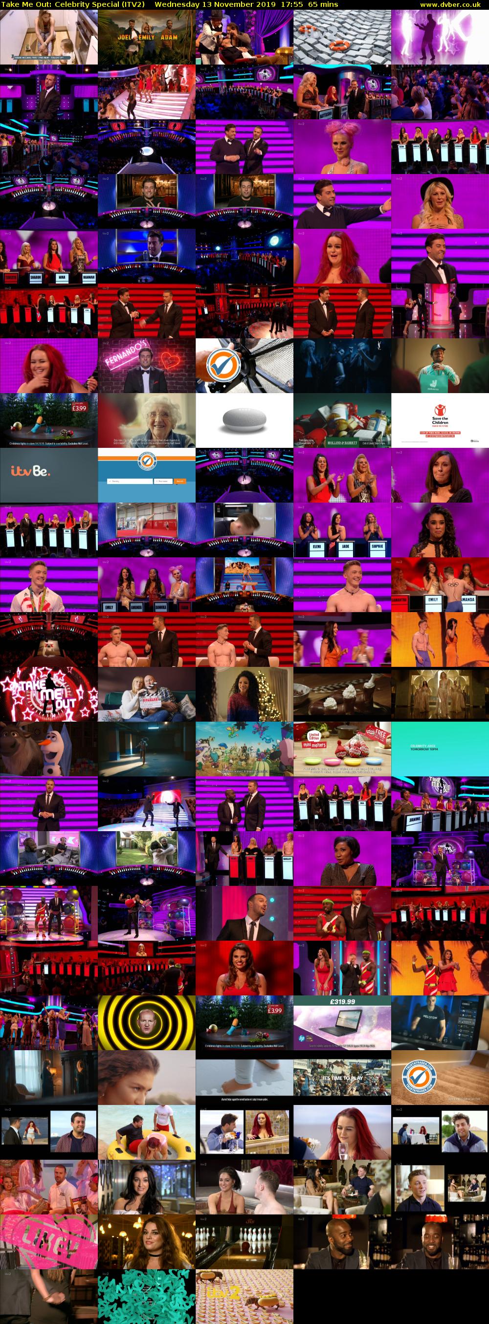 Take Me Out: Celebrity Special (ITV2) Wednesday 13 November 2019 17:55 - 19:00