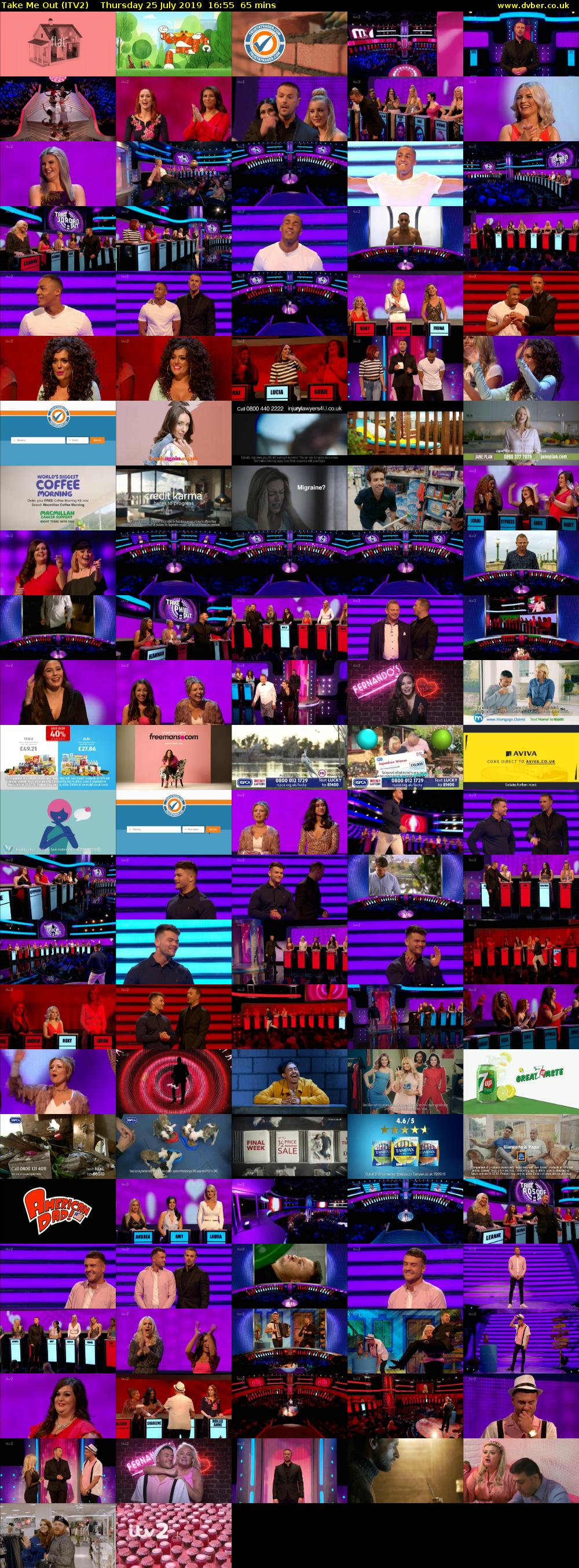 Take Me Out (ITV2) Thursday 25 July 2019 16:55 - 18:00