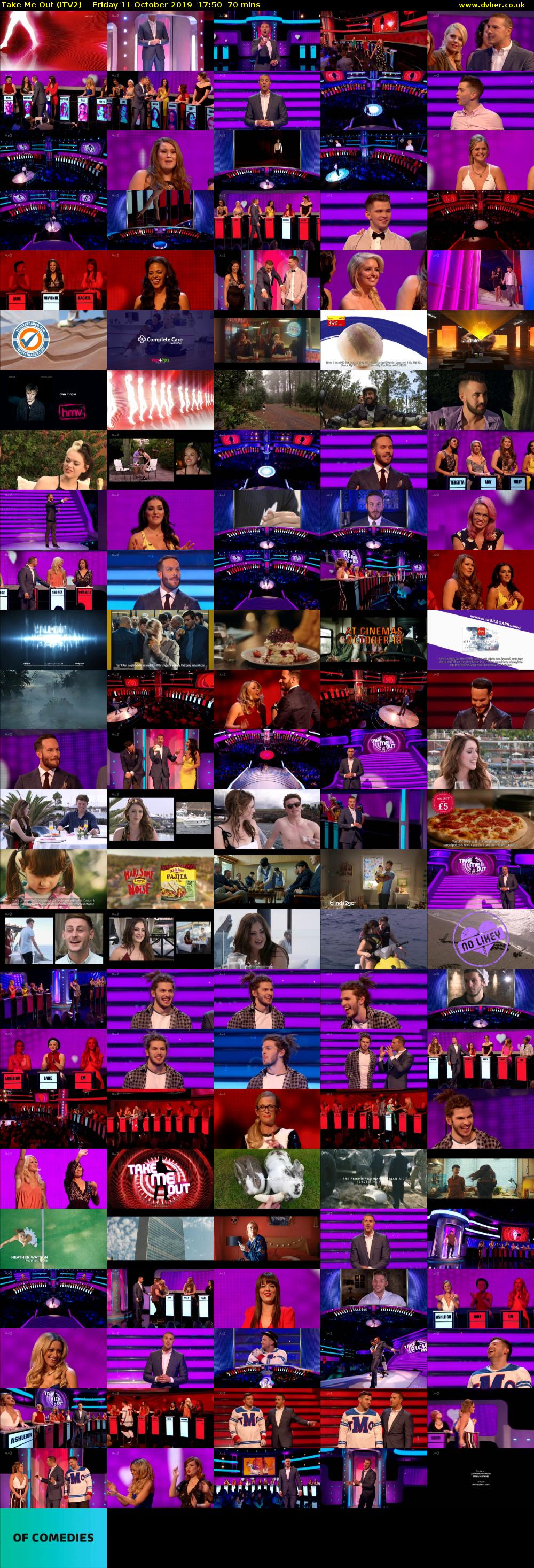 Take Me Out (ITV2) Friday 11 October 2019 17:50 - 19:00