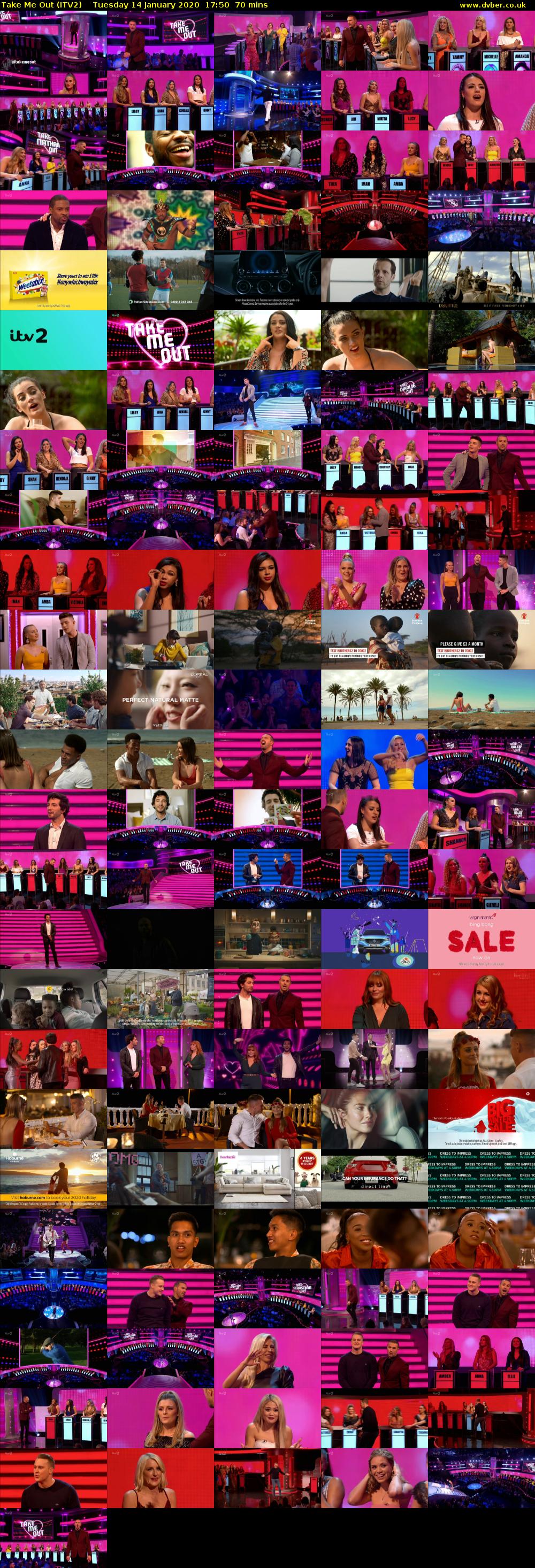 Take Me Out (ITV2) Tuesday 14 January 2020 17:50 - 19:00