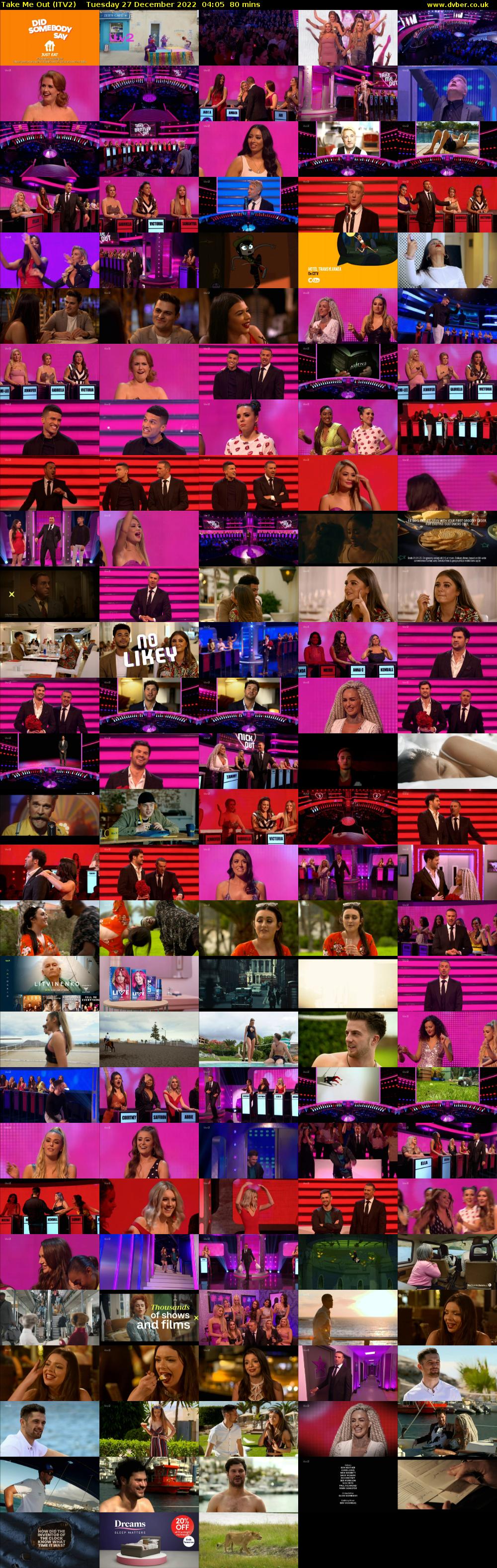 Take Me Out (ITV2) Tuesday 27 December 2022 04:05 - 05:25