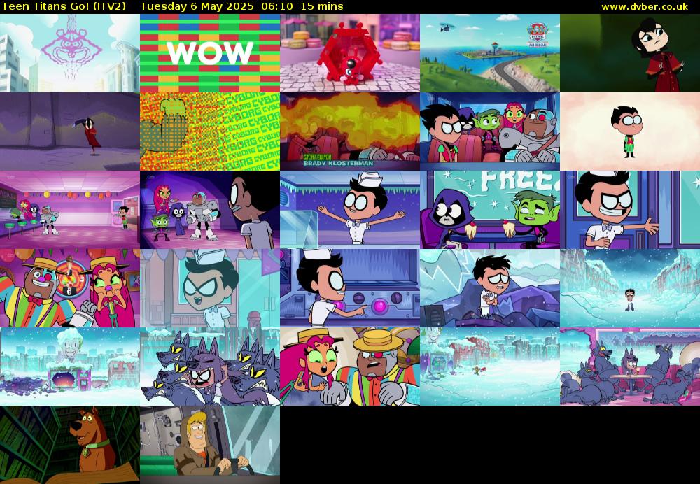 Teen Titans Go! (ITV2) Tuesday 6 May 2025 06:10 - 06:25