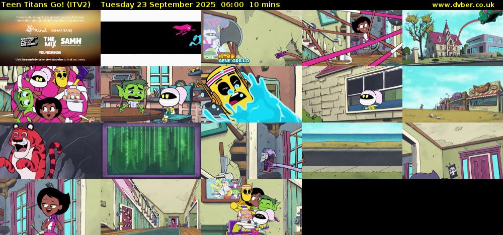 Teen Titans Go! (ITV2) Tuesday 23 September 2025 06:00 - 06:10