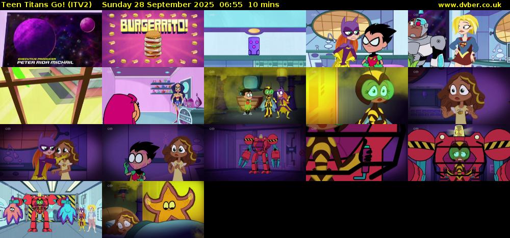 Teen Titans Go! (ITV2) Sunday 28 September 2025 06:55 - 07:05