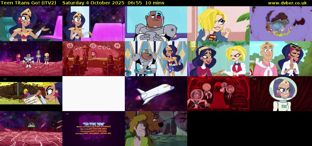 Teen Titans Go! (ITV2) Saturday 4 October 2025 06:55 - 07:05
