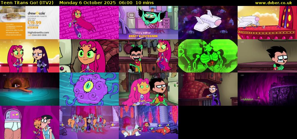 Teen Titans Go! (ITV2) Monday 6 October 2025 06:00 - 06:10