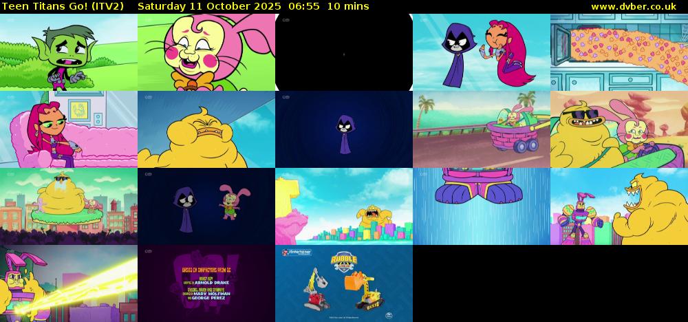 Teen Titans Go! (ITV2) Saturday 11 October 2025 06:55 - 07:05