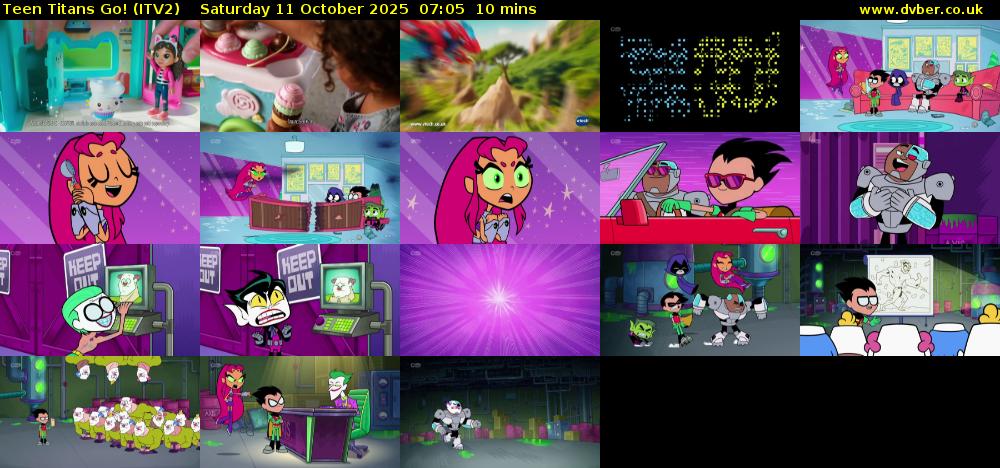 Teen Titans Go! (ITV2) Saturday 11 October 2025 07:05 - 07:15