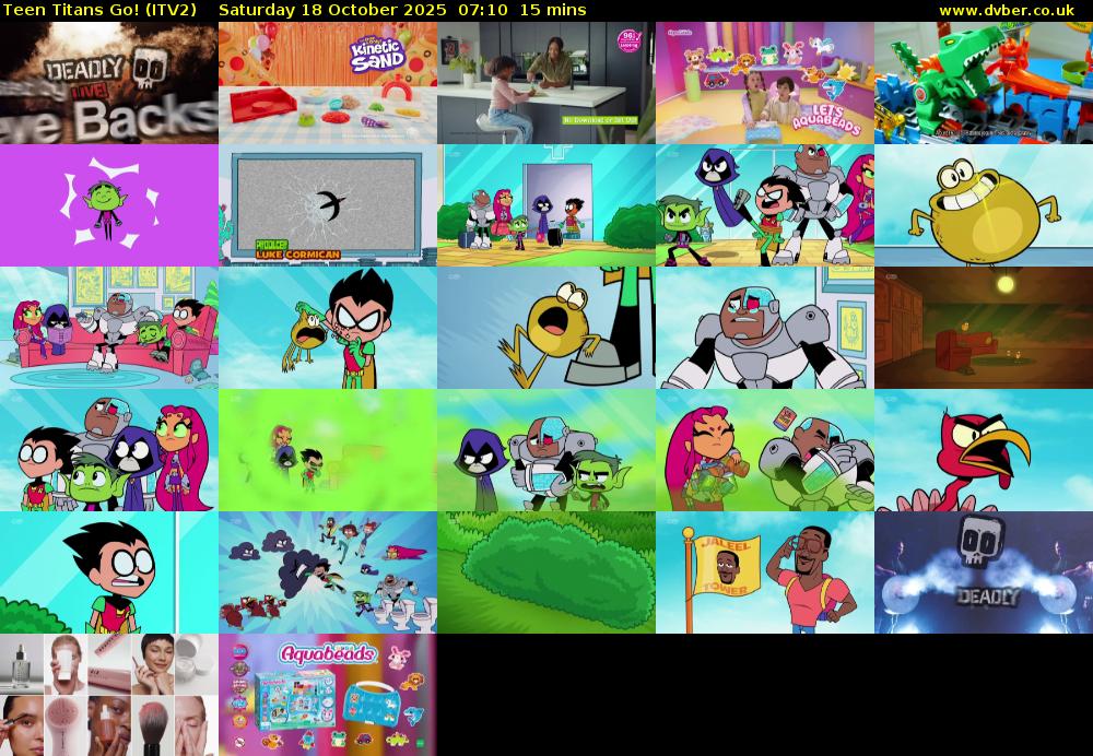 Teen Titans Go! (ITV2) Saturday 18 October 2025 07:10 - 07:25