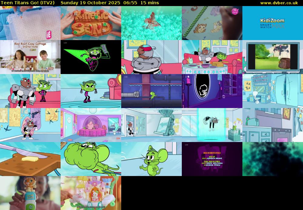 Teen Titans Go! (ITV2) Sunday 19 October 2025 06:55 - 07:10