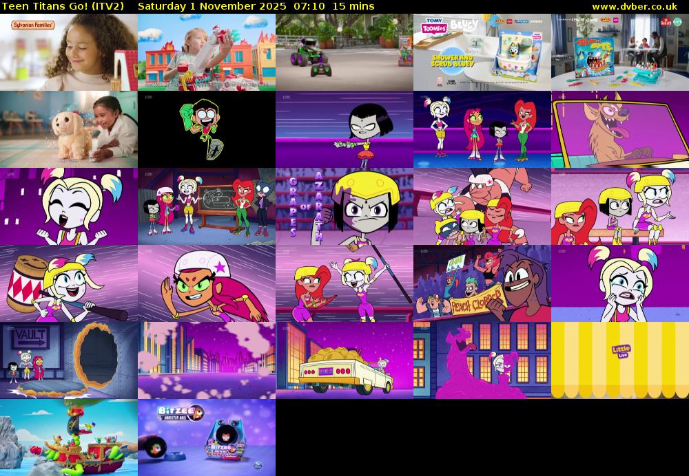 Teen Titans Go! (ITV2) Saturday 1 November 2025 07:10 - 07:25