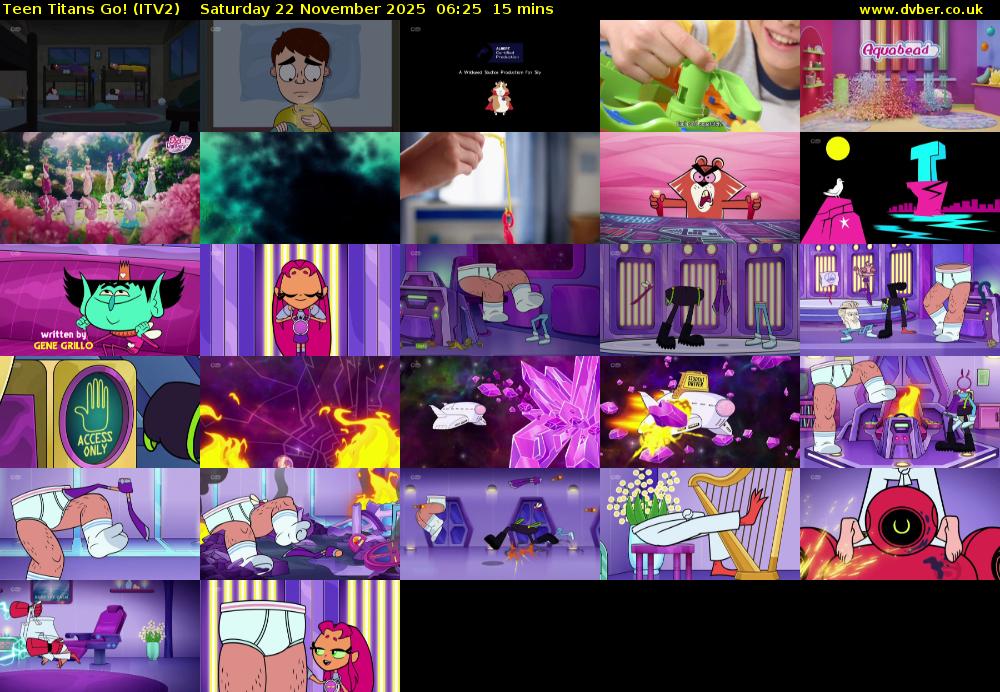 Teen Titans Go! (ITV2) Saturday 22 November 2025 06:25 - 06:40