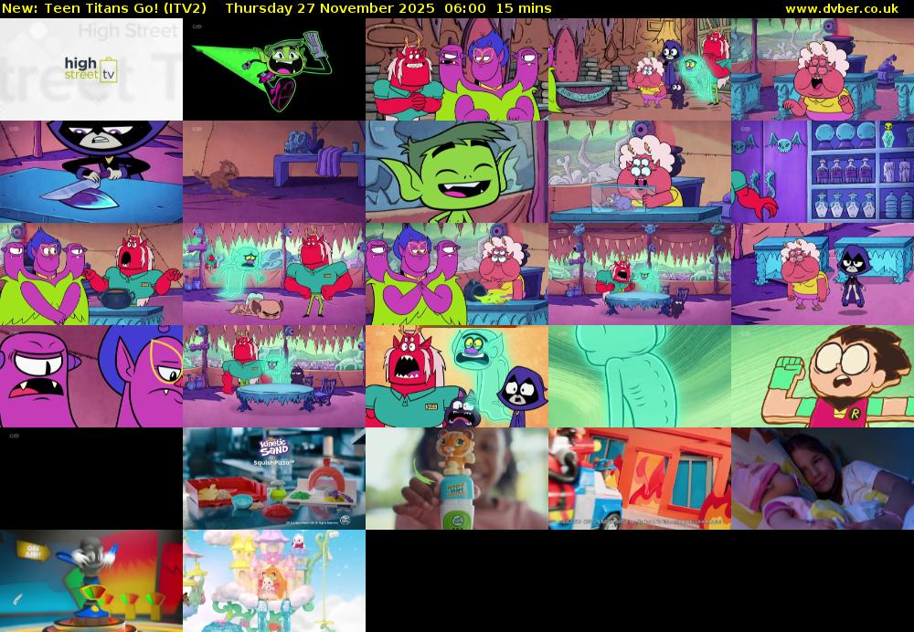Teen Titans Go! (ITV2) Thursday 27 November 2025 06:00 - 06:15