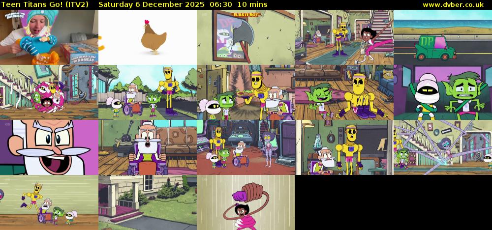 Teen Titans Go! (ITV2) Saturday 6 December 2025 06:30 - 06:40